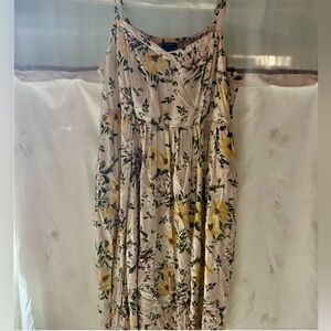 Torrid Floral Maxi Dress in Yellow and Cream